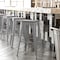 Flash Furniture 30" Silver Metal Stool-Gray Poly Seat CH-31320-30-SIL-PL2G-GG - alternate 1